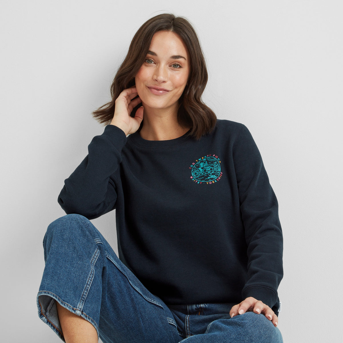 Esk Womens Supersoft Sweatshirt - Dark Indigo - Image 3