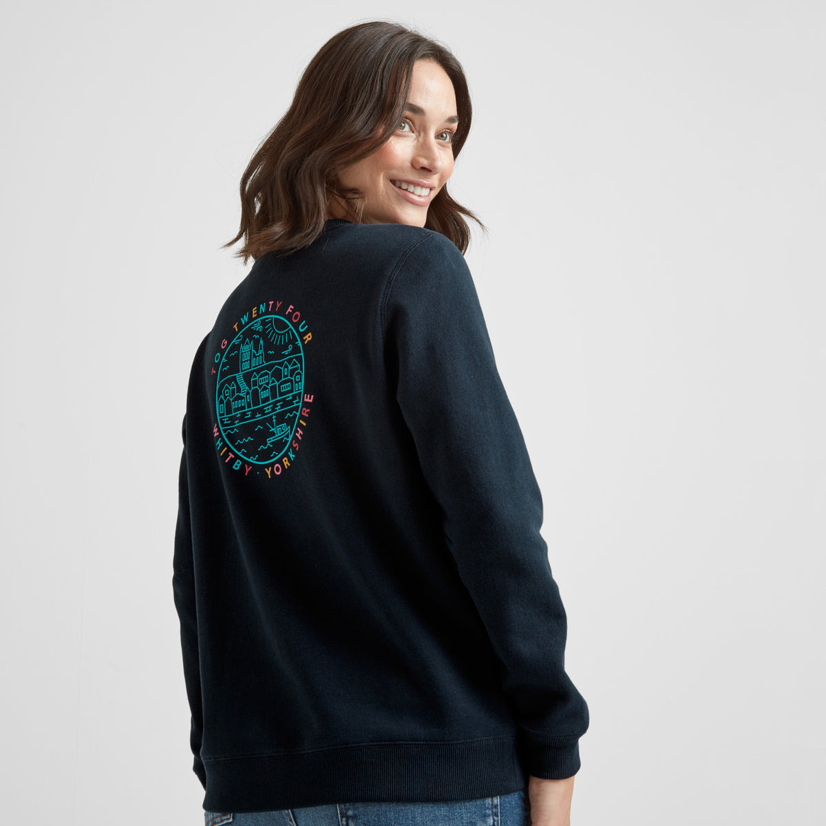 Esk Womens Supersoft Sweatshirt - Dark Indigo - Image 4