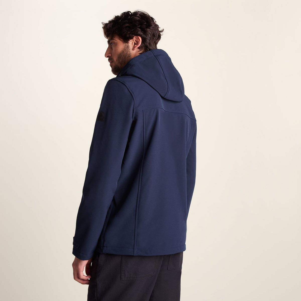 Feizor Mens Shower Resistant Softshell Hooded Jacket - Navy - Image 4
