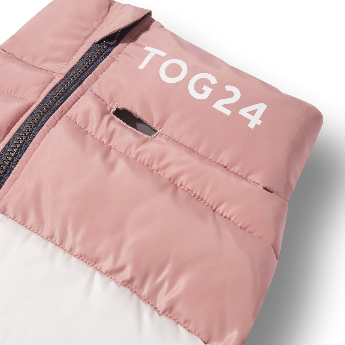 Fetch Padded Dog Coat XS - Faded Pink/Ice Grey/Washed Blue - Image 4