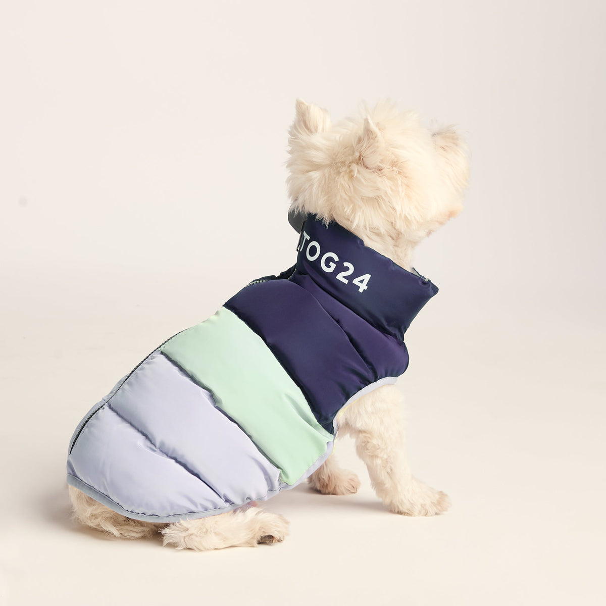 Fetch Padded Dog Coat S - Oxford Blue/Light Mist/Lavender Grey - Image 2
