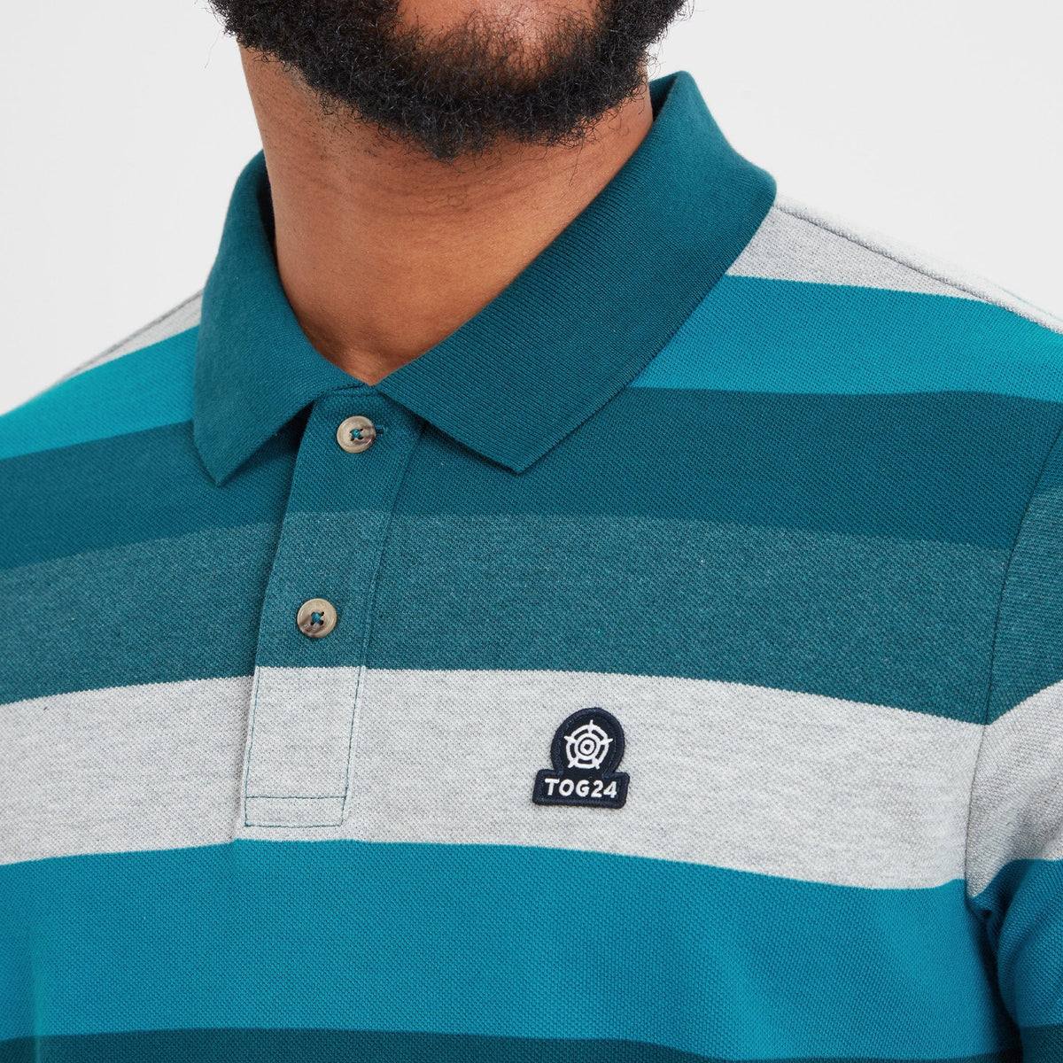 Flaxby Mens Polo - Lagoon Blue - Image 5