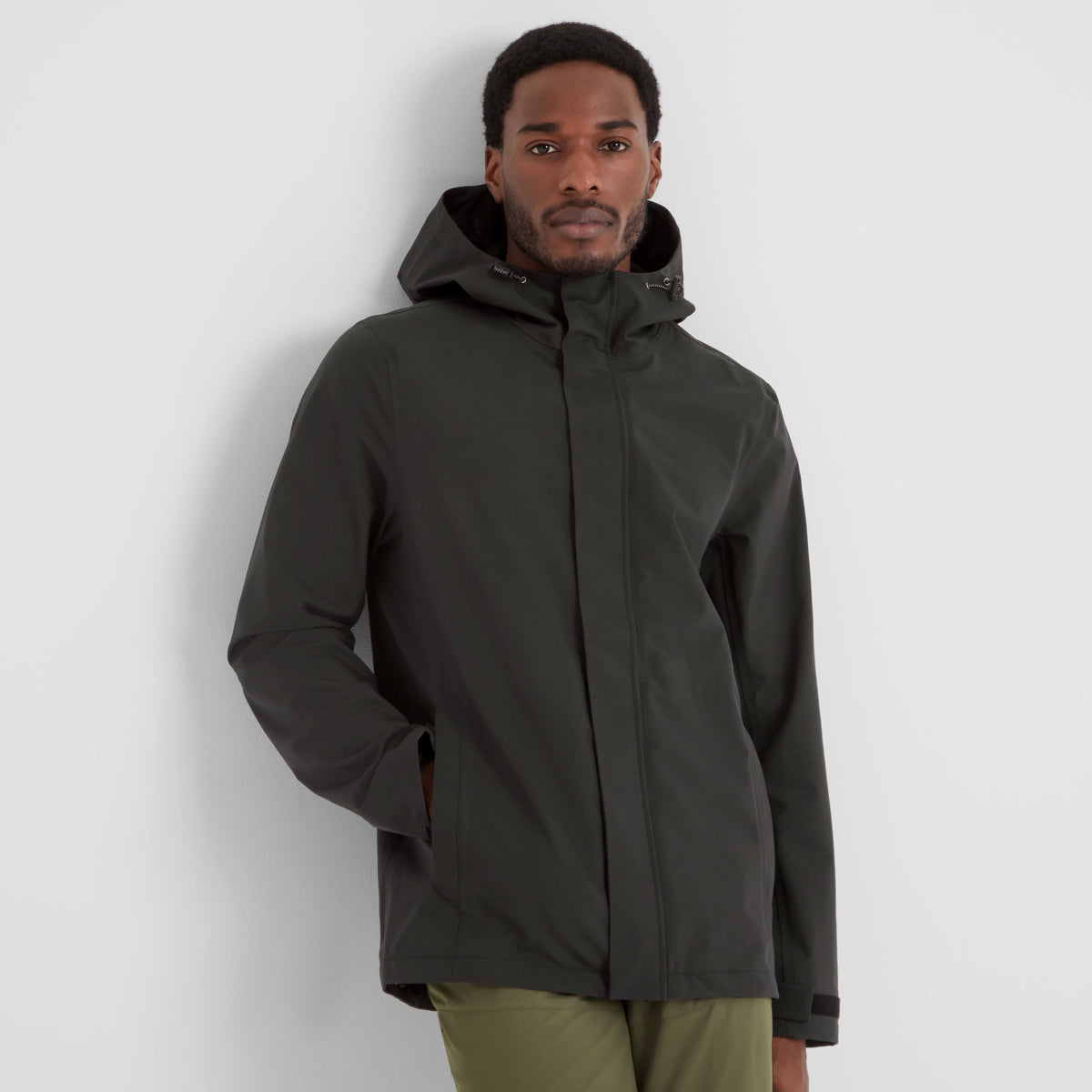 Flynn Mens Waterproof Jacket - Black - Image 3