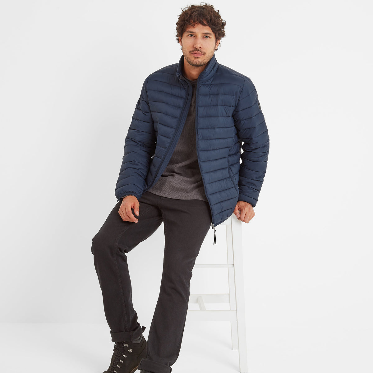 Gibson Mens Insulated Padded Jacket - Dark Indigo - Image 5