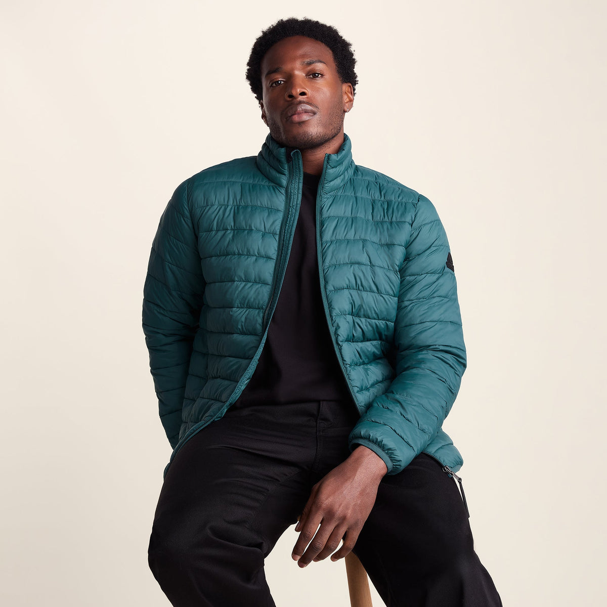 Gibson Mens Insulated Padded Jacket - Dark Turquoise - Image 4