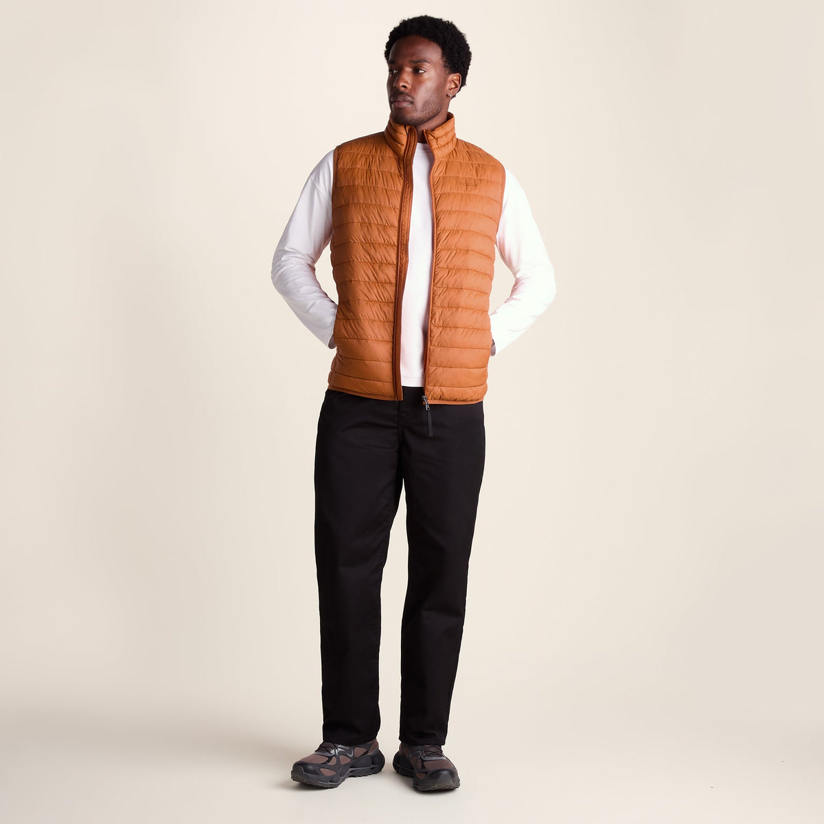 Gibson Mens Insulated Padded Gilet - Mahoganey - Image 2