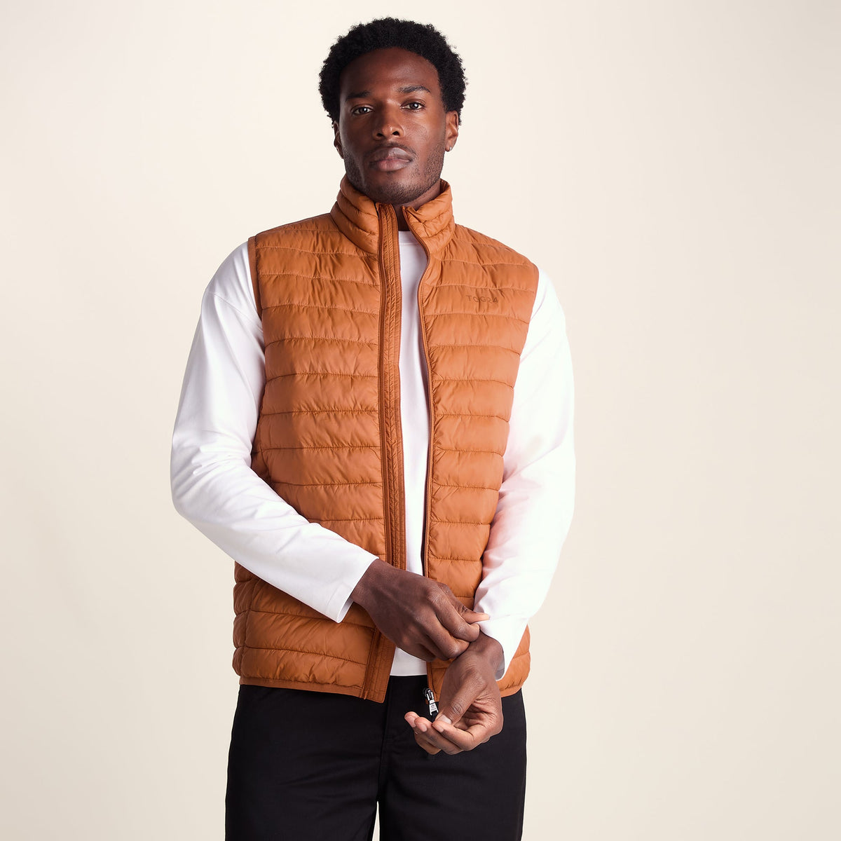 Gibson Mens Insulated Padded Gilet - Mahoganey