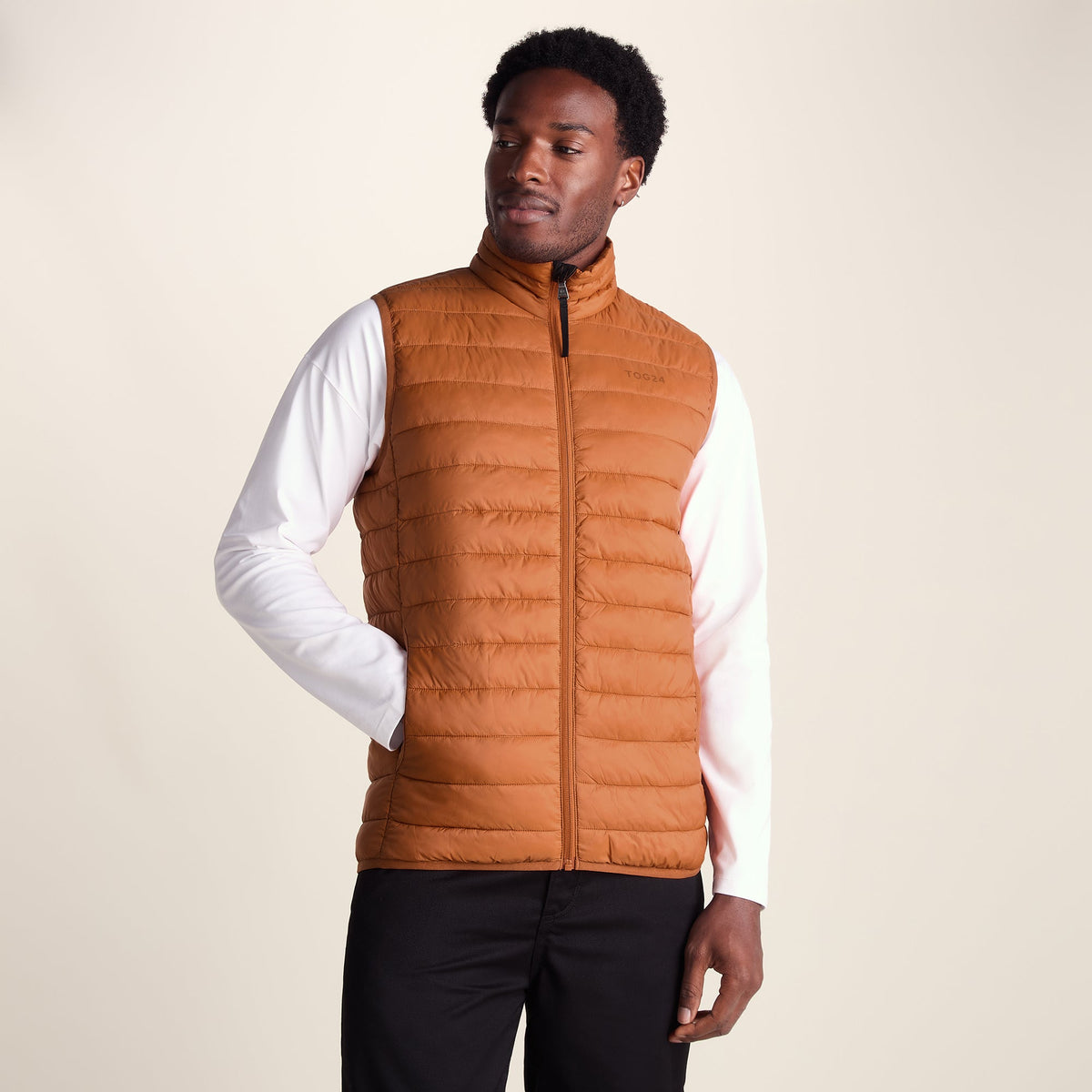 Gibson Mens Insulated Padded Gilet - Mahoganey - Image 6