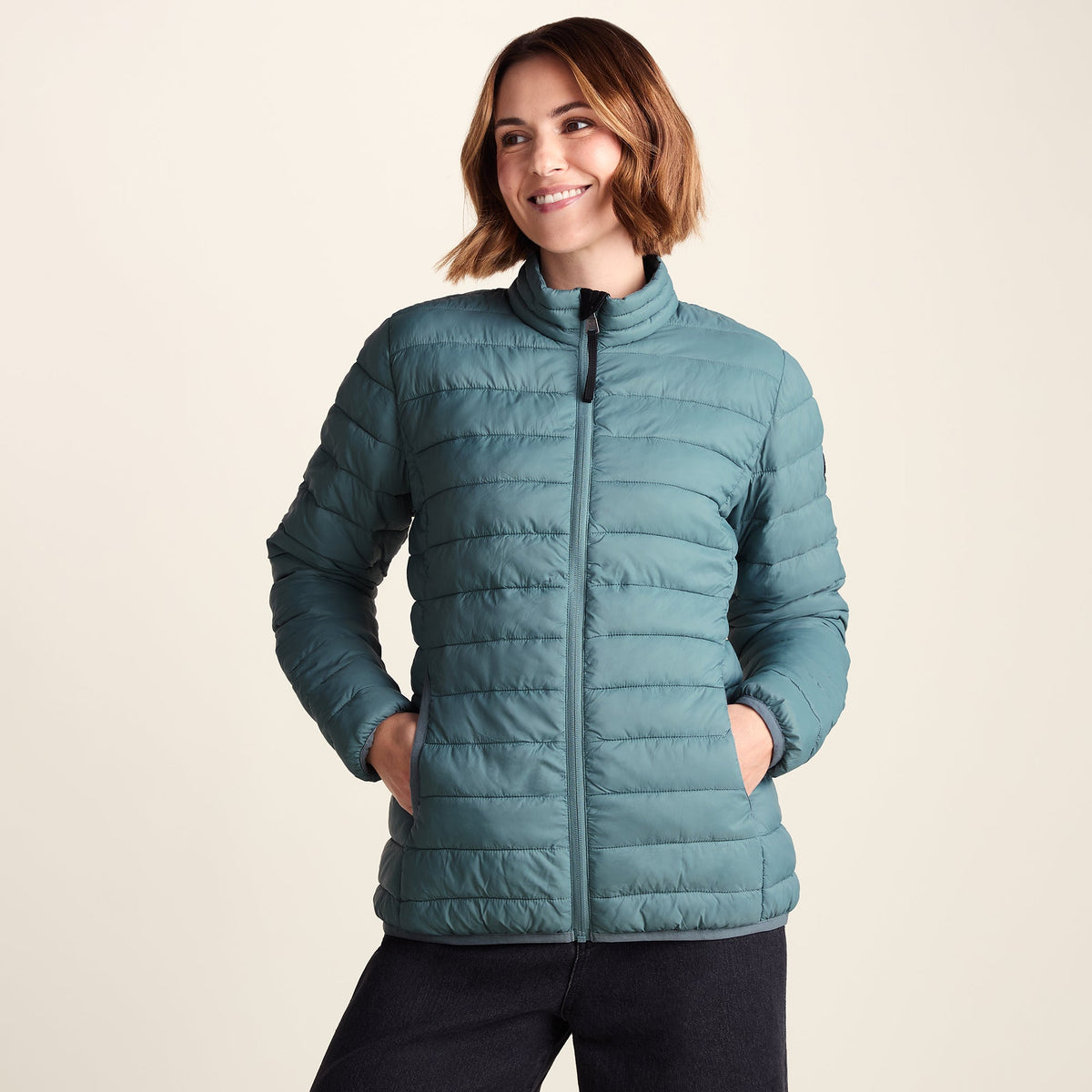 Gibson Womens Insulated Padded Jacket - Smokey Teal - Image 7