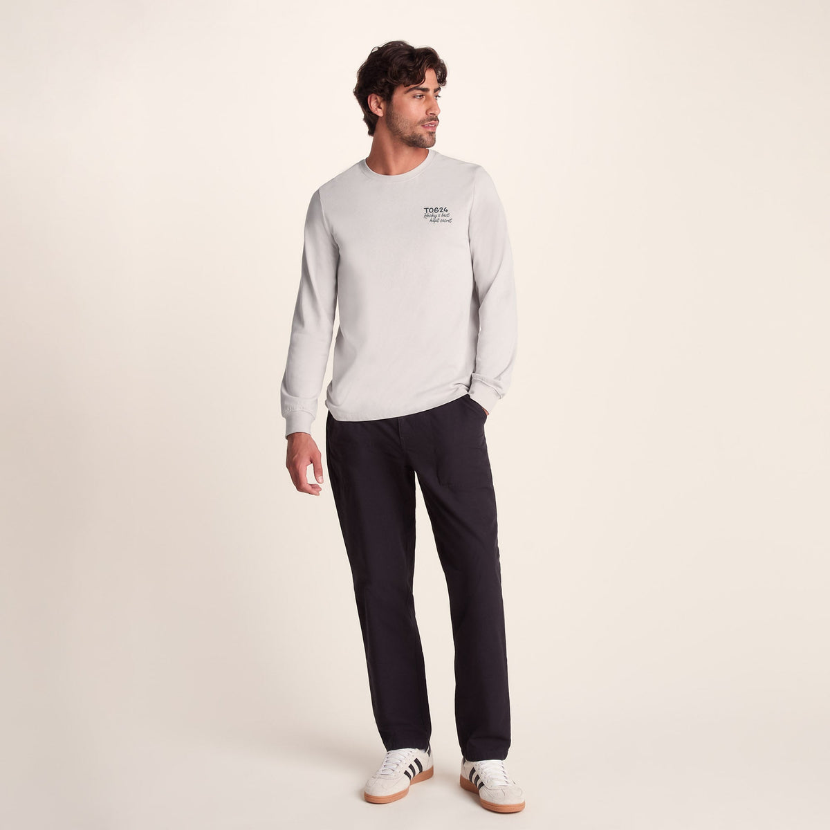 Hecky Mens Long Sleeve T-Shirt - Raincloud - Image 4