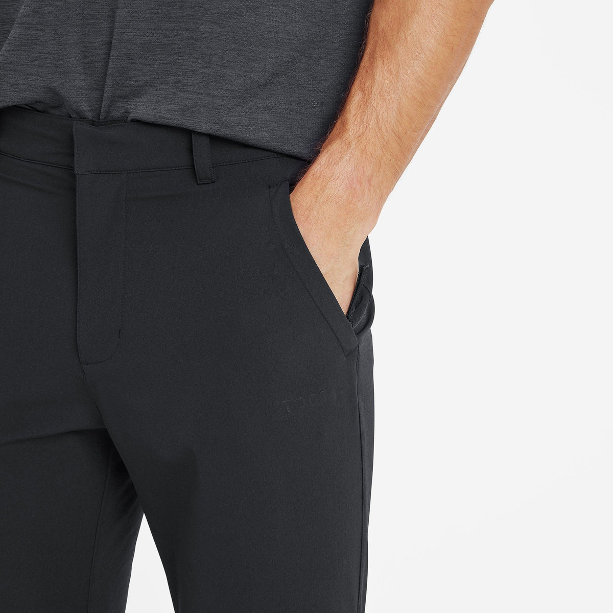 Hurstead Mens Softshell Walking Trousers Short - Black - Image 4