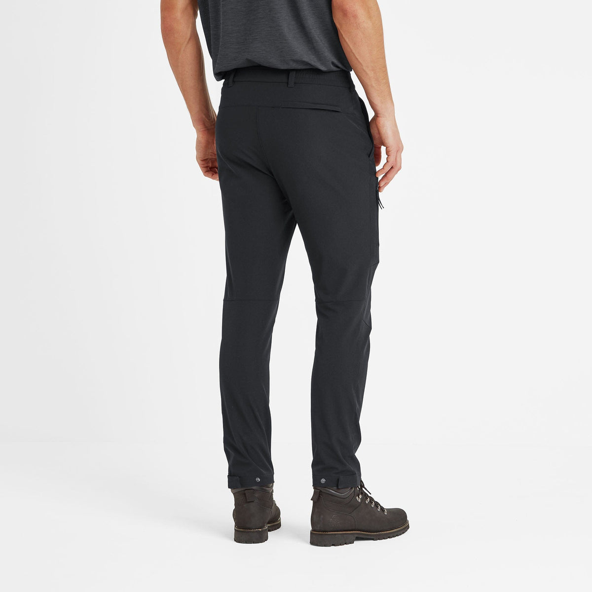 Hurstead Mens Softshell Walking Trousers Short - Black - Image 2