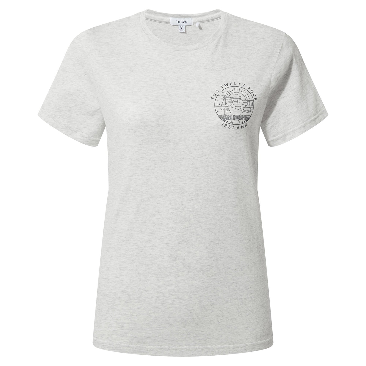 Ireland Womens 100% Cotton T-Shirt - Ice Grey Marl - Image 6