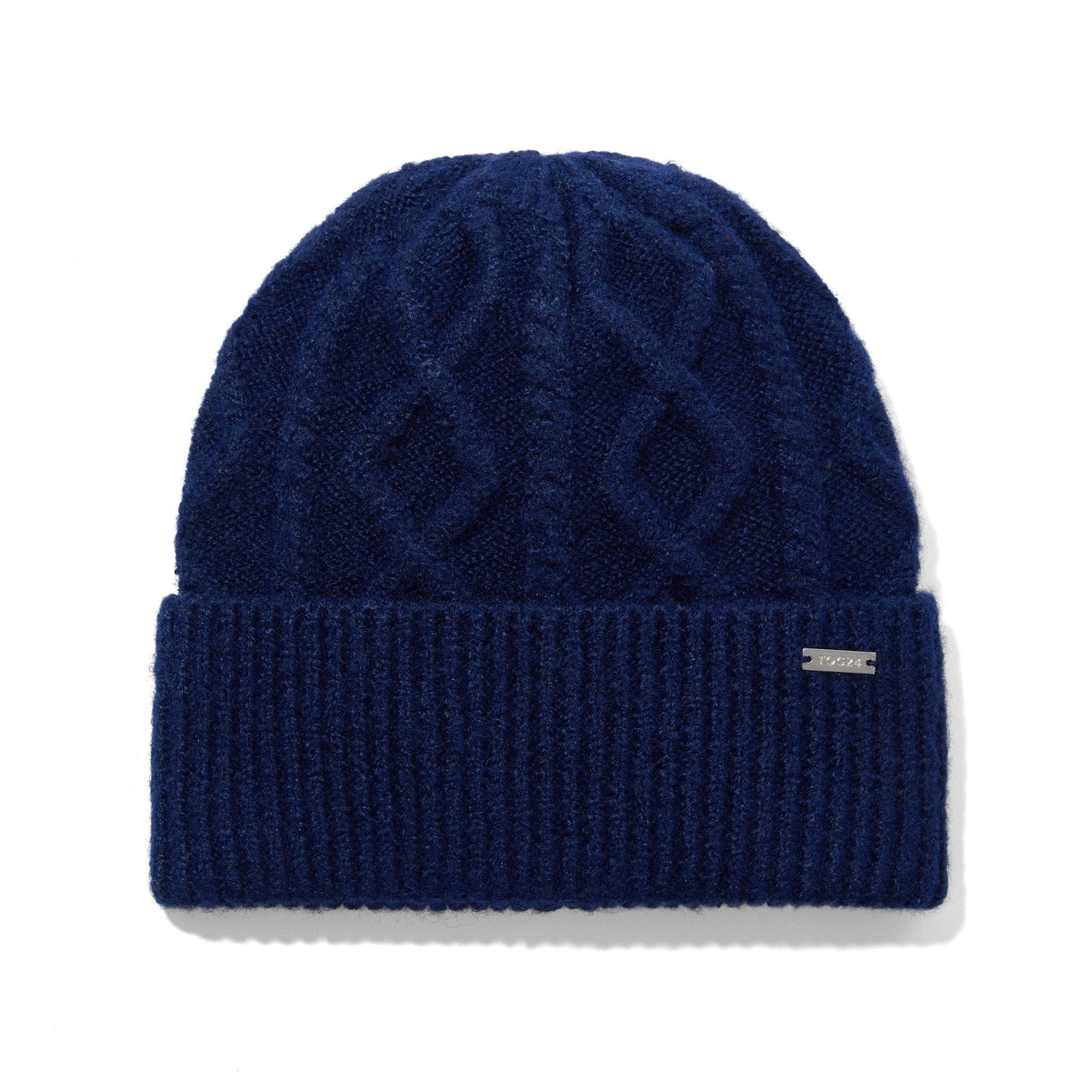 Janice Supersoft Cable Knit Beanie - Dark Indigo - Image 4