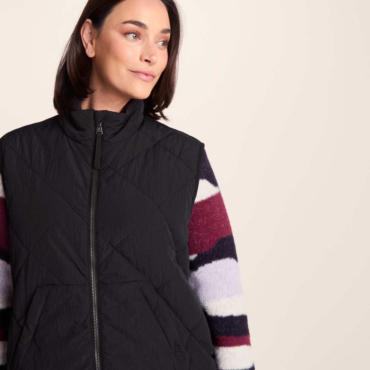 Juni Womens Relaxed Fit Shower Resistant Insulated Gilet - Black - Image 6