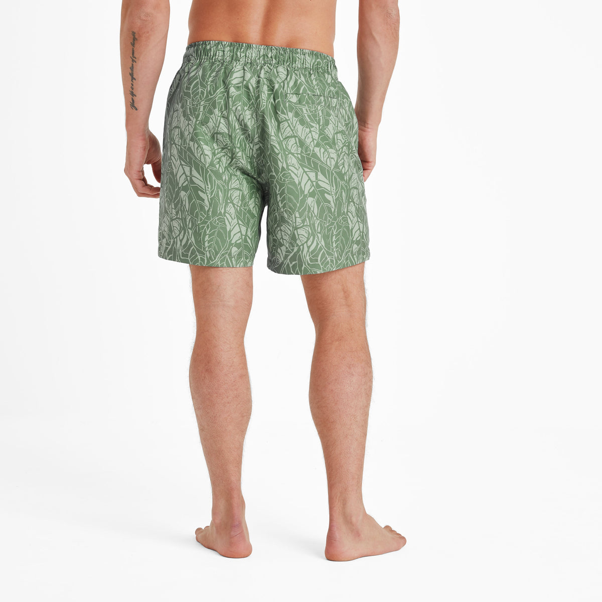 Kai Mens Swimshorts - Pistachio Palm Print - Image 3