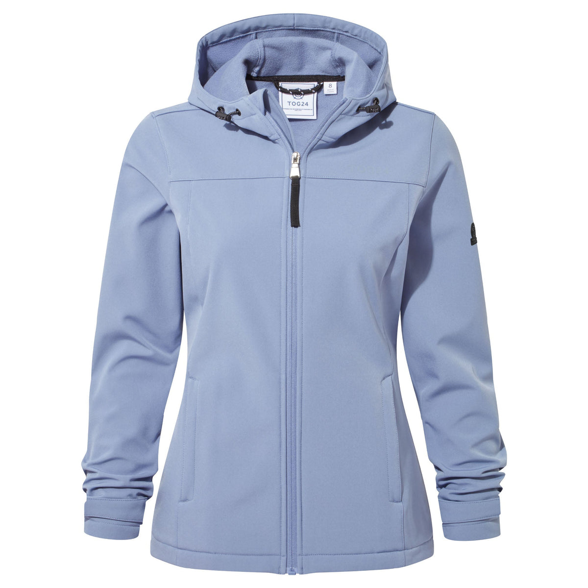 Keld Womens Shower Resistant Hooded Softshell Jacket - Misty Blue - Image 8