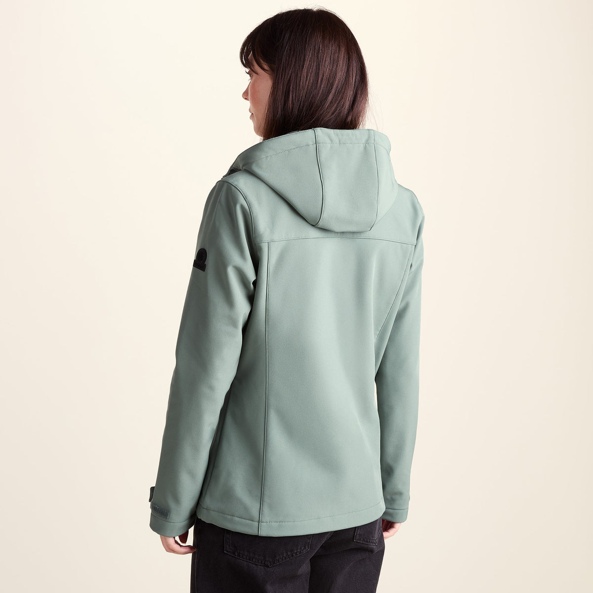 Keld Womens Shower Resistant Hooded Softshell Jacket - Light Forest - Image 4