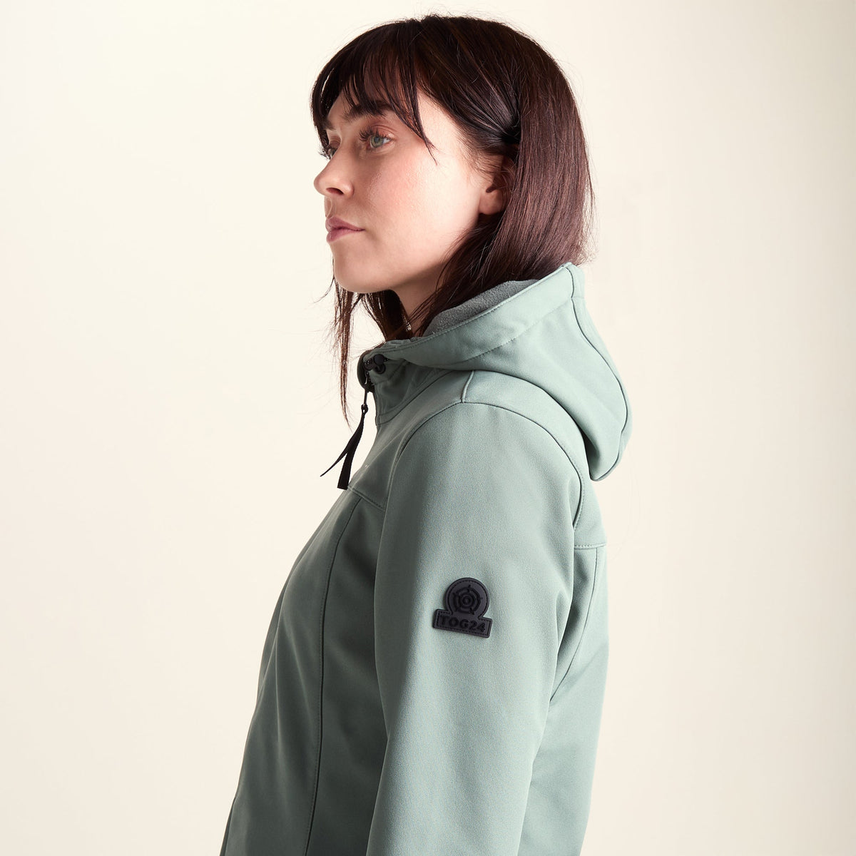 Keld Womens Shower Resistant Hooded Softshell Jacket - Light Forest - Image 7