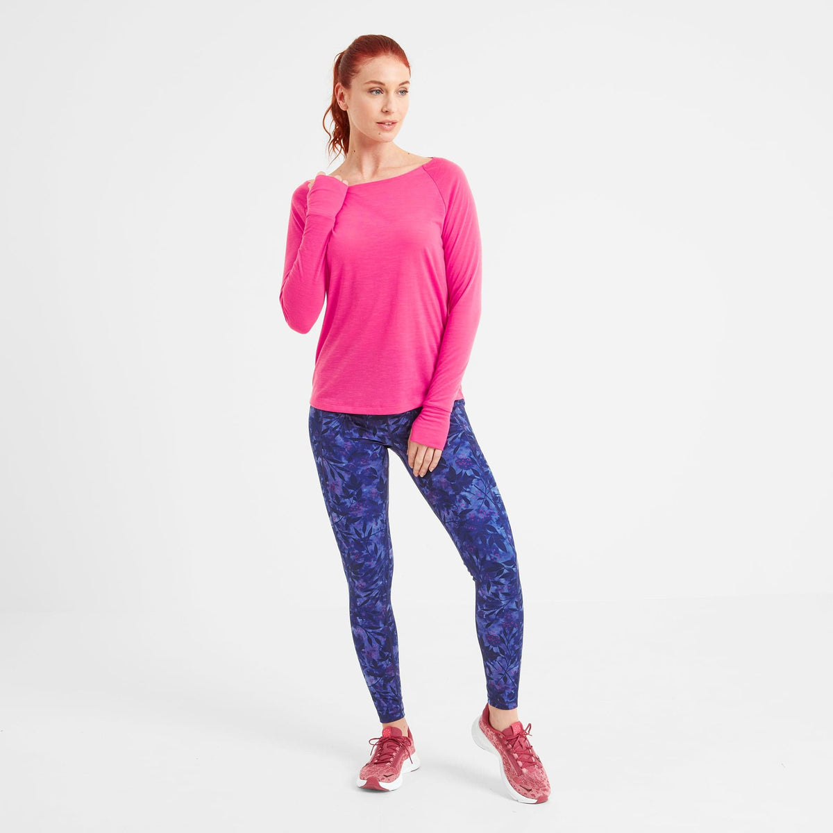 Knowles Womens Long Sleeve Tech Top - Vibrant Pink - Image 4