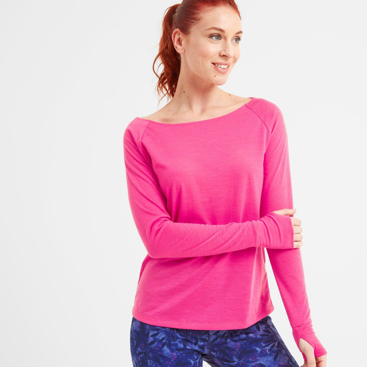 Knowles Womens Long Sleeve Tech Top - Vibrant Pink - Image 5