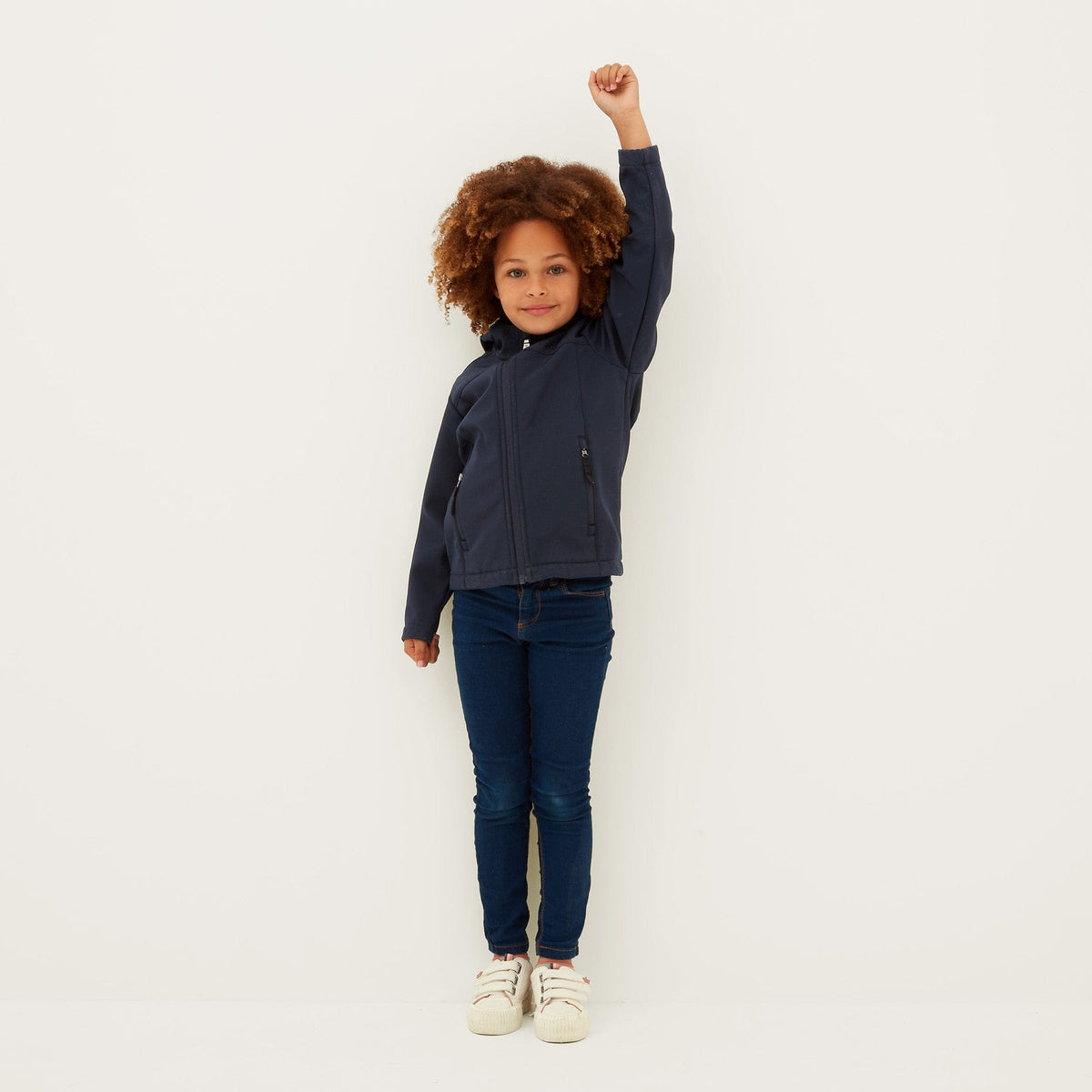 Koroma Kids Softshell Hooded Jacket - Navy - Image 3
