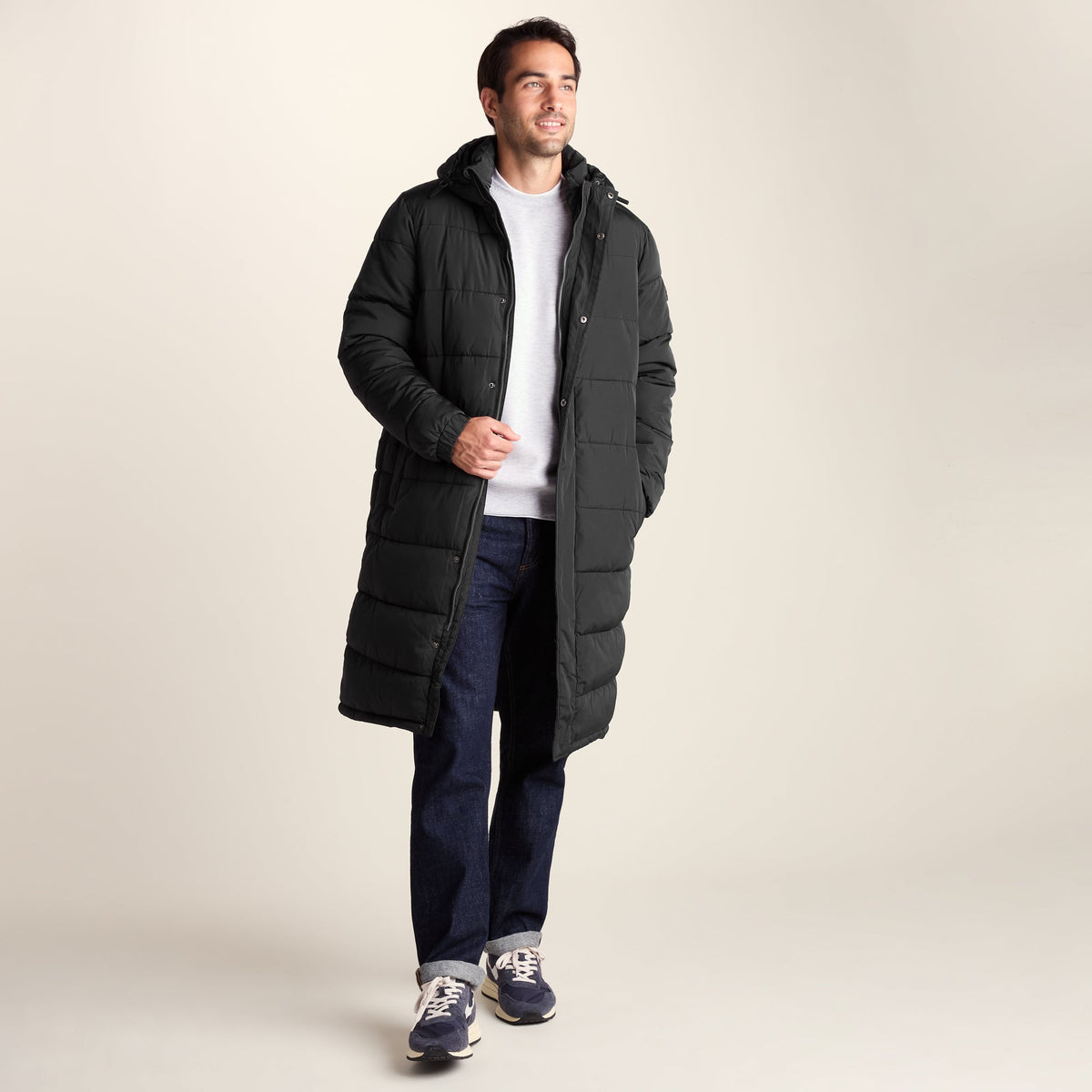 Langrick Mens Long Insulated Jacket - Black - Image 3