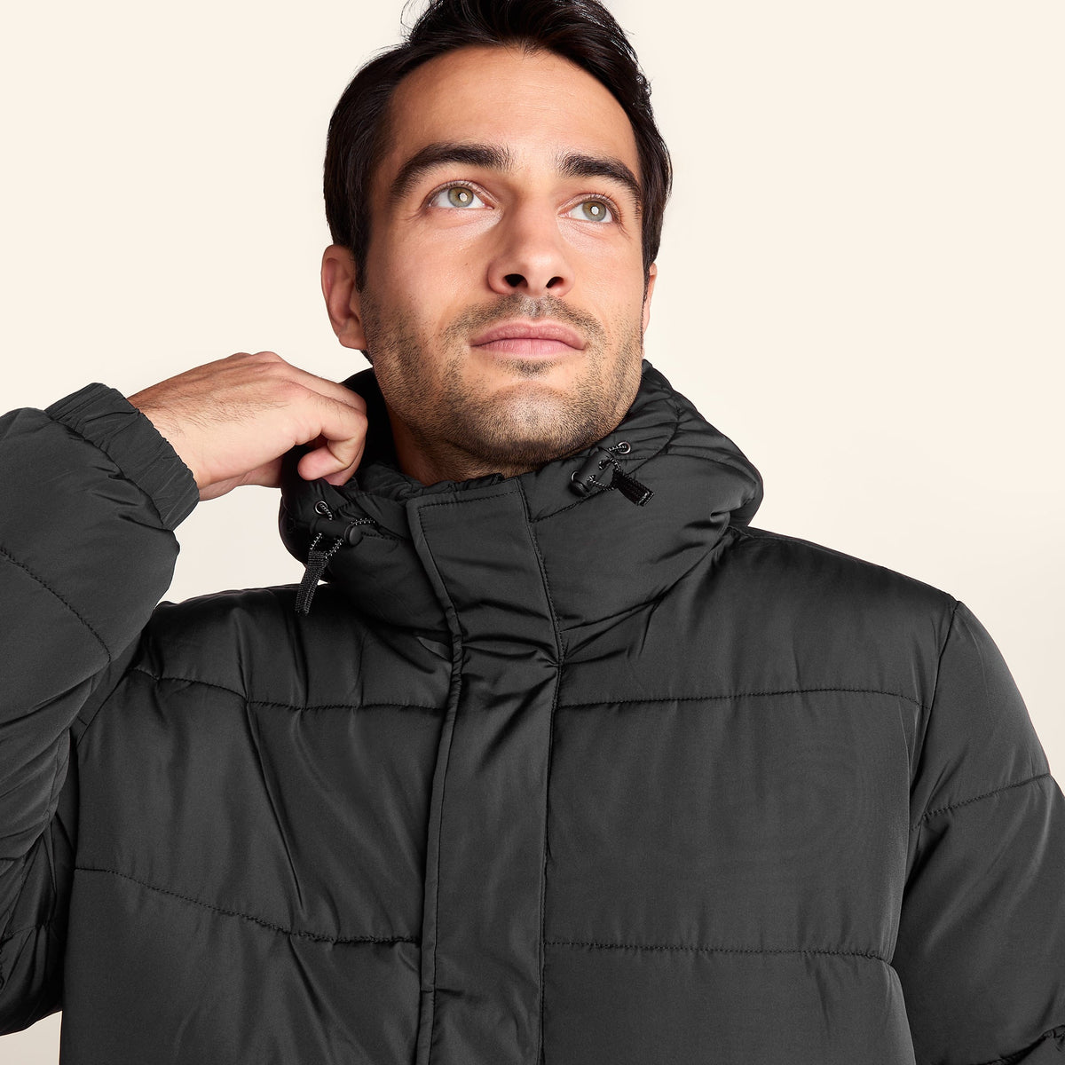 Langrick Mens Long Insulated Jacket - Black - Image 7
