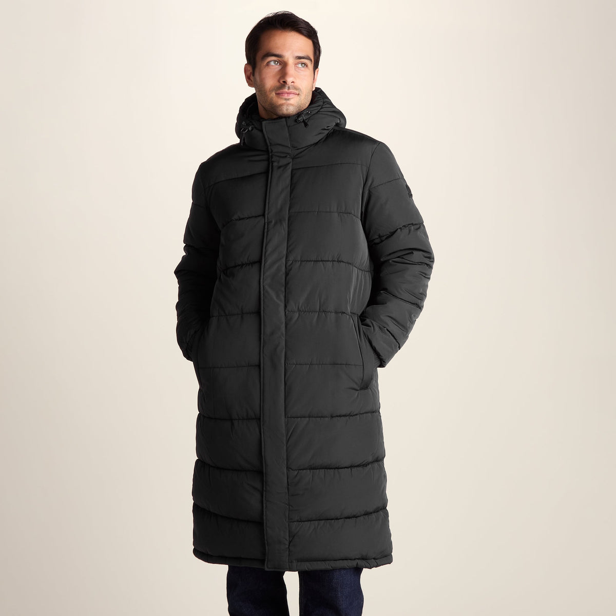 Langrick Mens Long Insulated Jacket - Black - Image 9