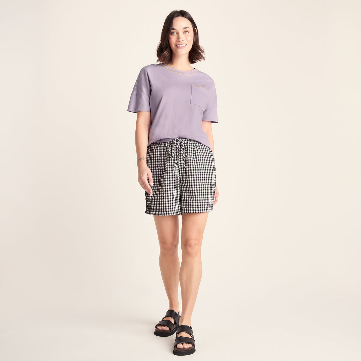 Laurie Womens 100% Cotton Supersoft Boxy Fit T-Shirt - Lilac Blossom - Image 2