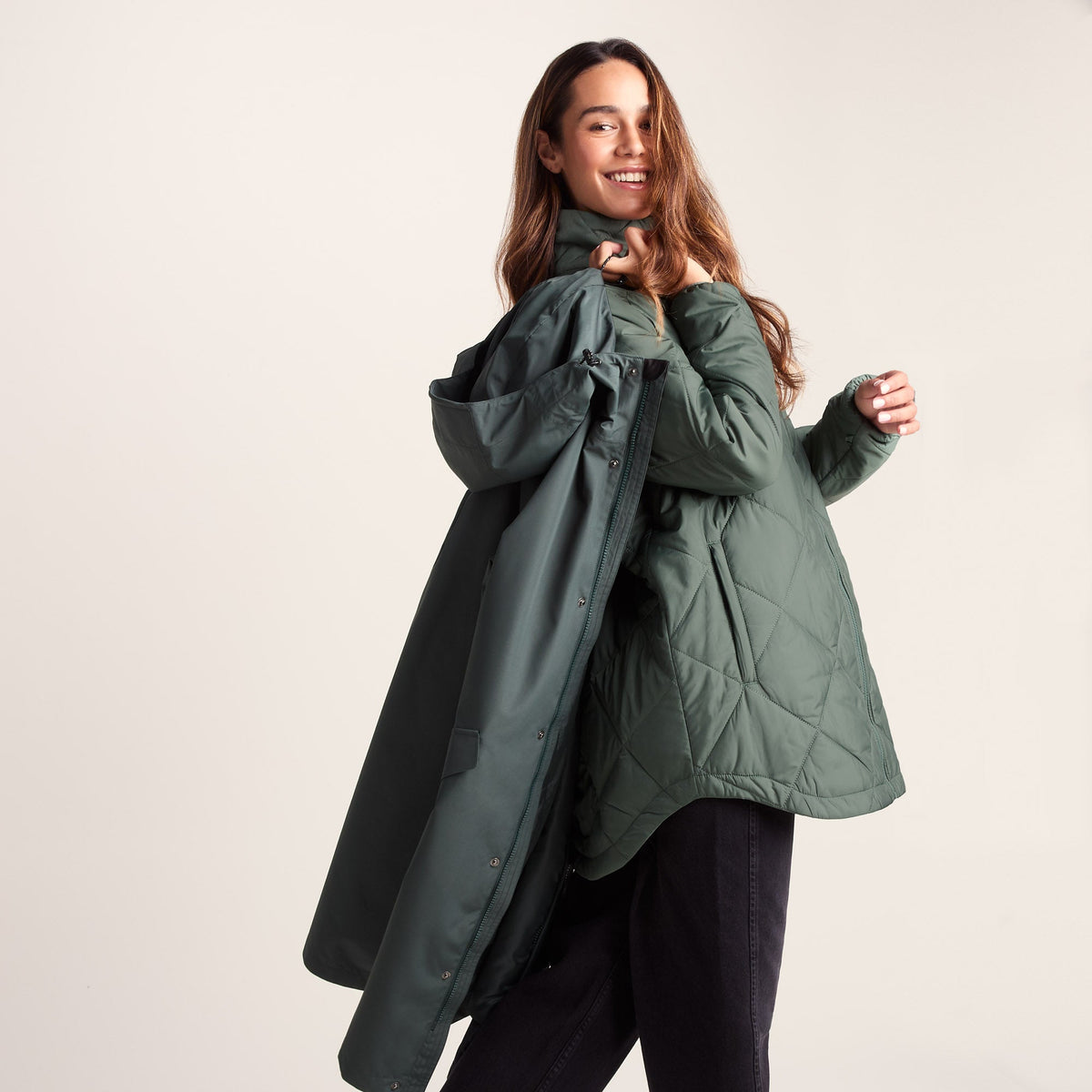 Lyra Womens Waterproof 3in1 Jacket - Racing Green - Image 11