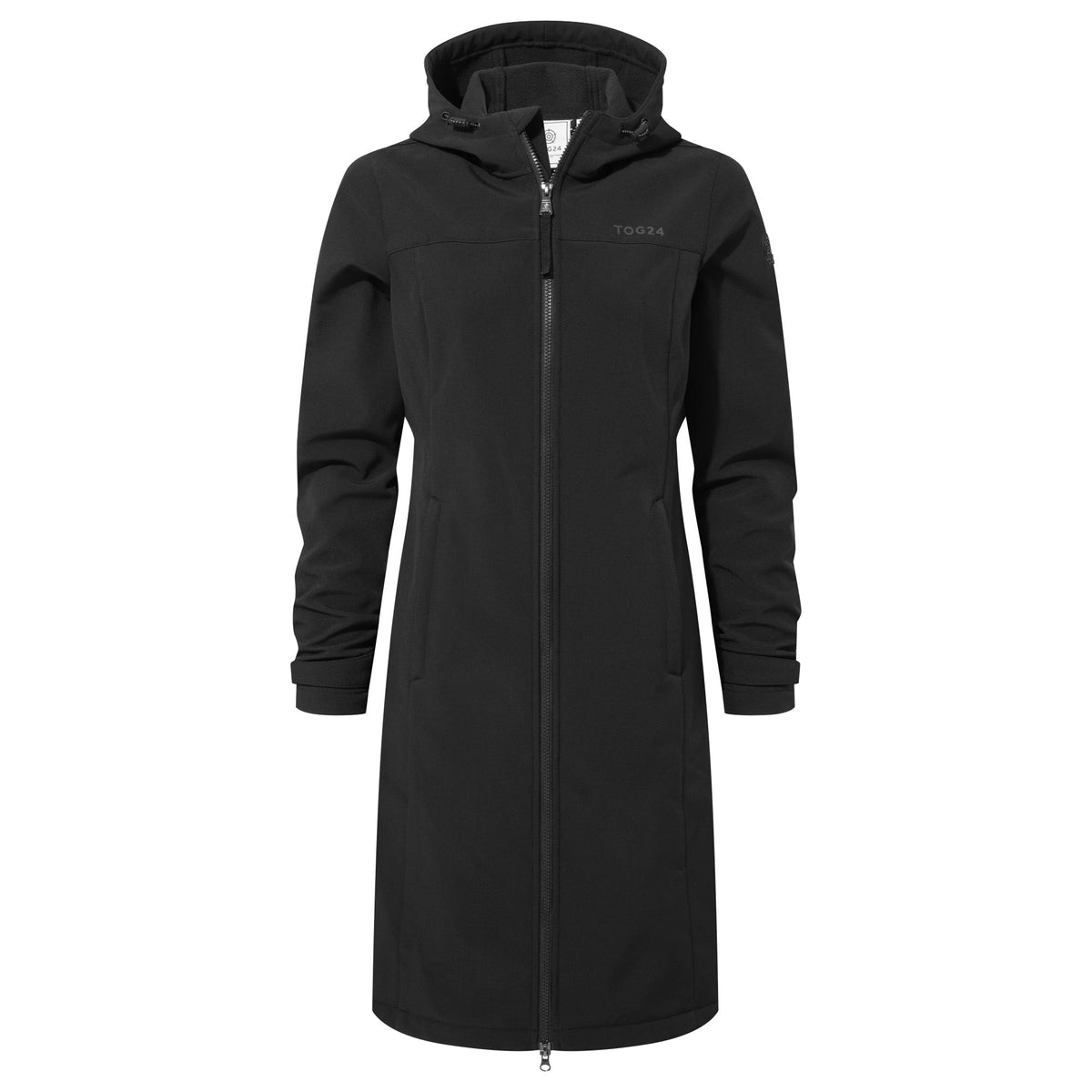 Marina Womens Long Water Resistant Softshell Jacket - Black - Image 8