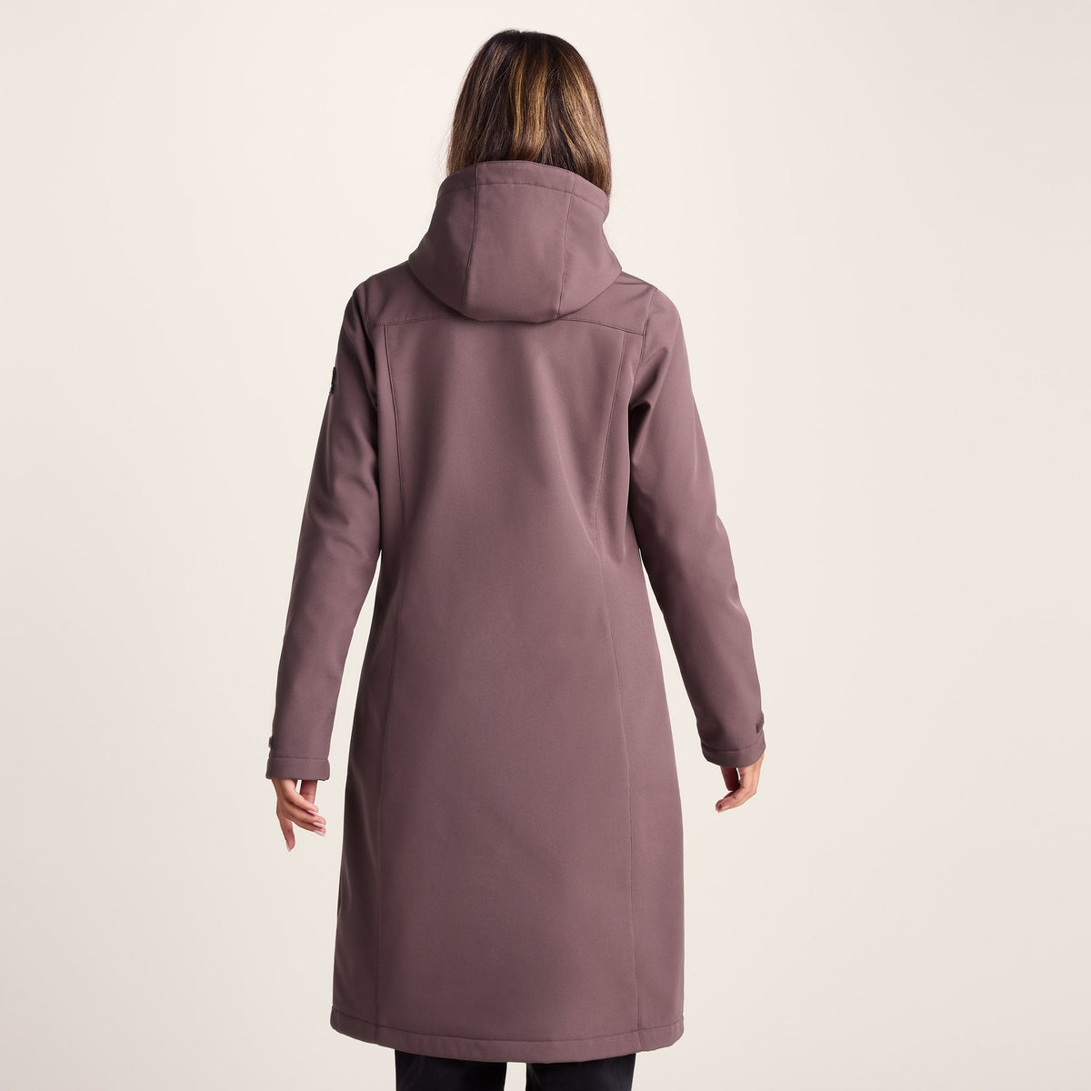 Marina Womens Long Water Resistant Softshell Jacket - Dark Mauve - Image 3