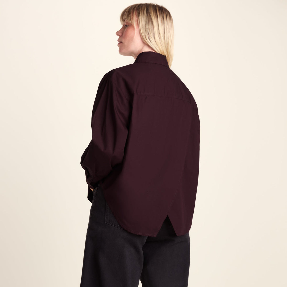 Marnie Womens 100% Cotton Oversized Shirt - Huckleberry - Image 4