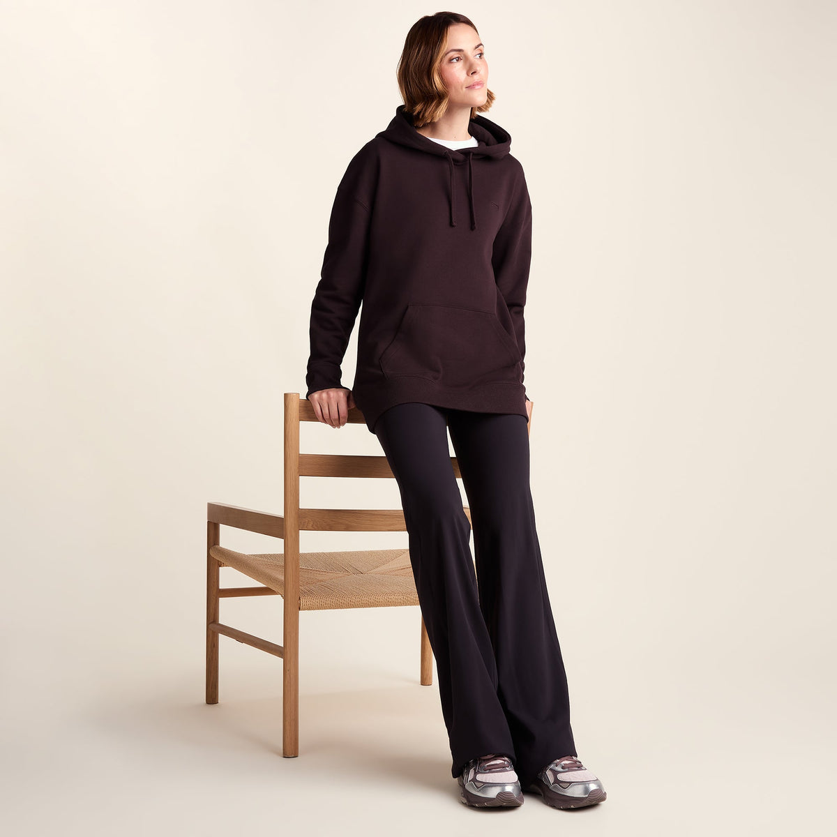 Meera Womens 100% Cotton Relaxed Fit Hoody - Huckleberry - Image 4