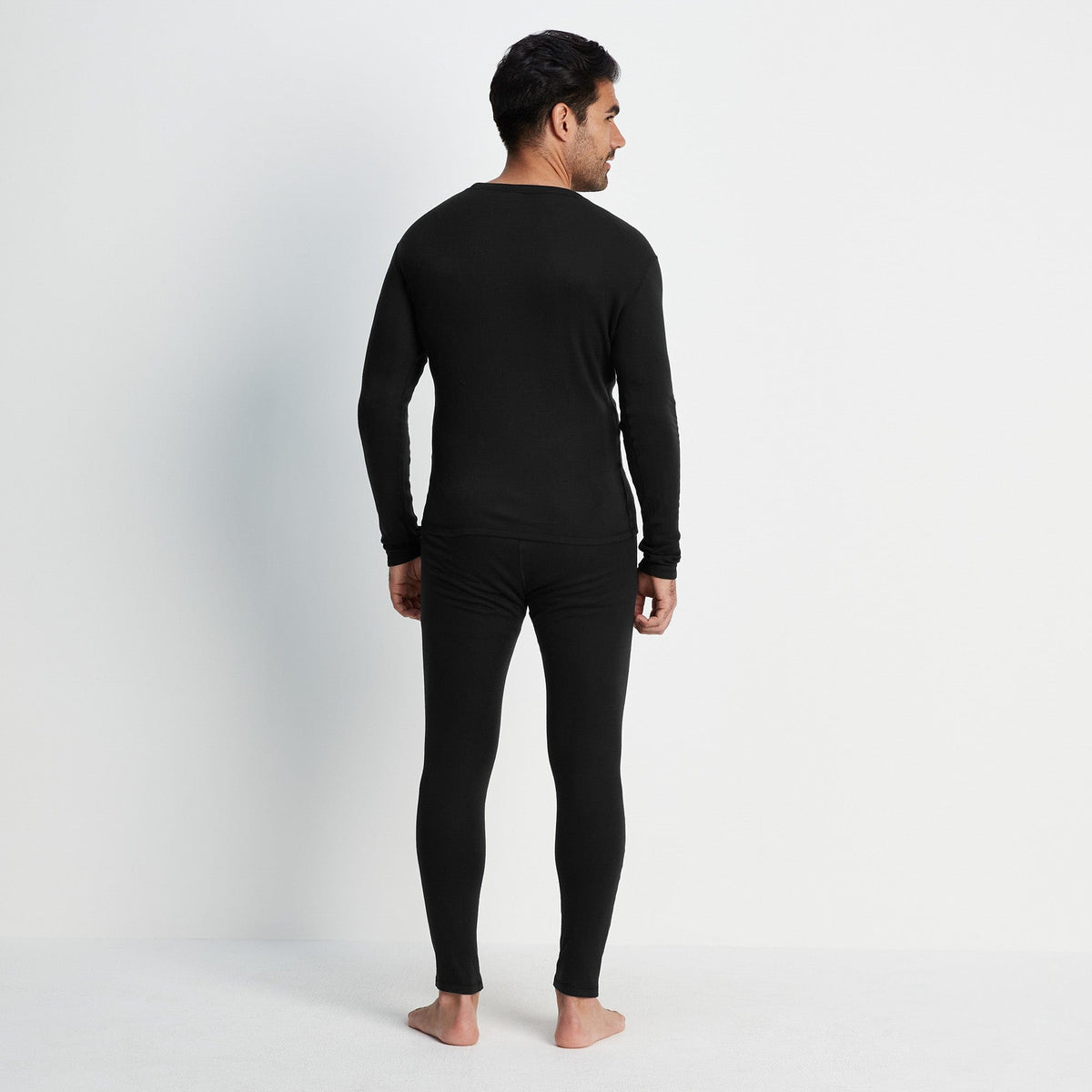 Meru Mens Cashmere Touch Base Layer Set - Black - Image 4