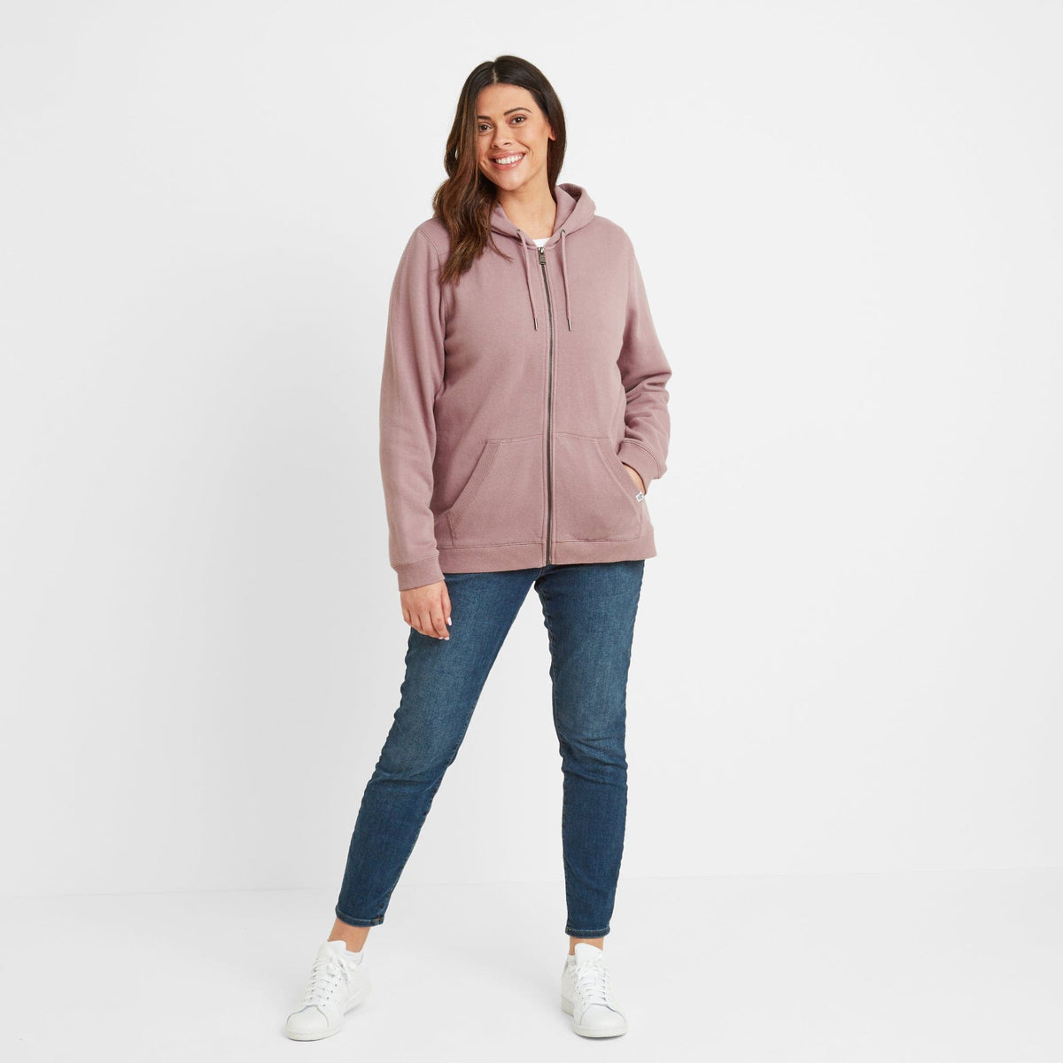 Mia Womens Supersoft Zip Hoody - Faded Pink - Image 8