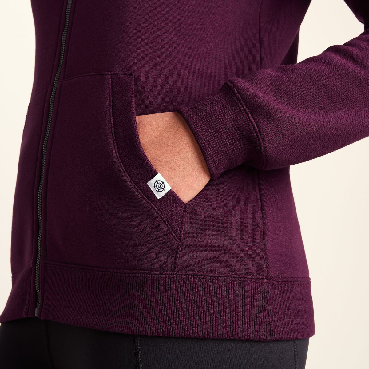 Mia Womens Supersoft Zip Hoody - Burgundy - Image 6