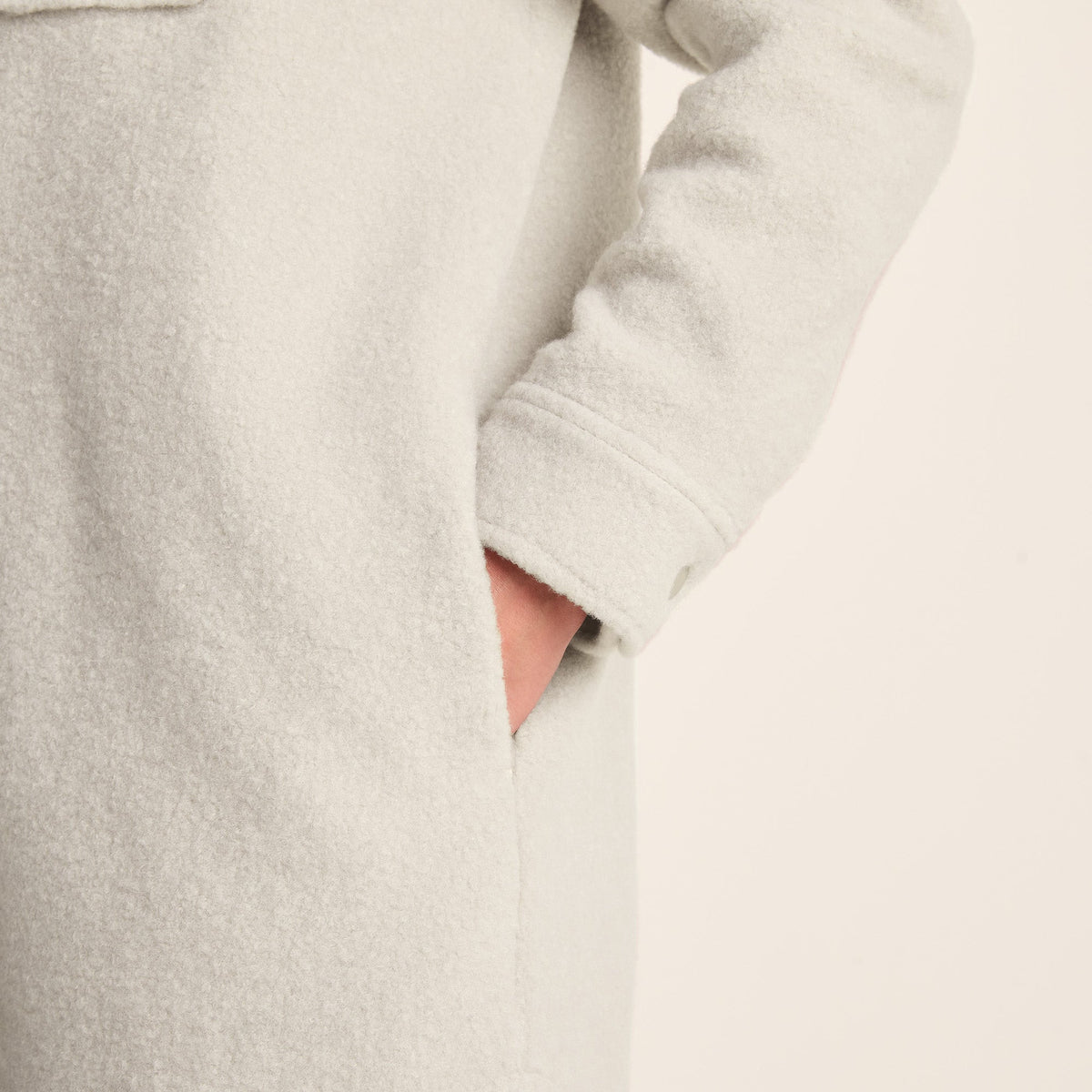 Nayla Womens Long Shacket - Warm Cloud - Image 5