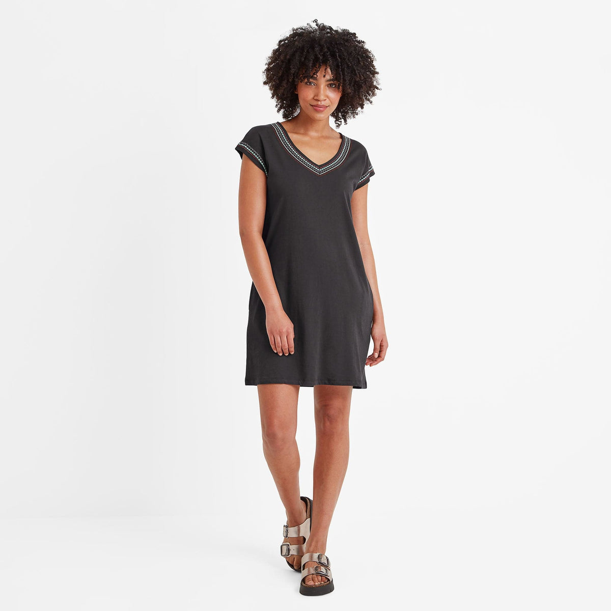 Nicolette Womens Jersey Dress - Washed Black - Image 2