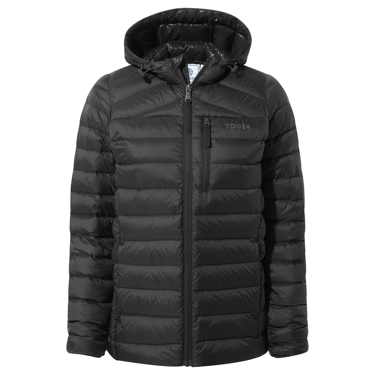 North Womens RDS Certified Down Hooded Jacket - Black - Image 7