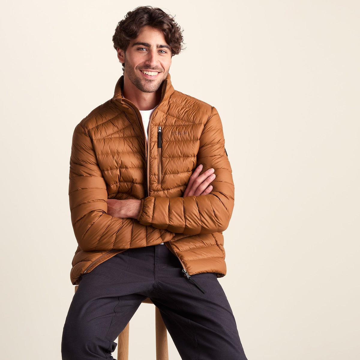 North Mens RDS Certified Down Jacket - Rust - Image 4