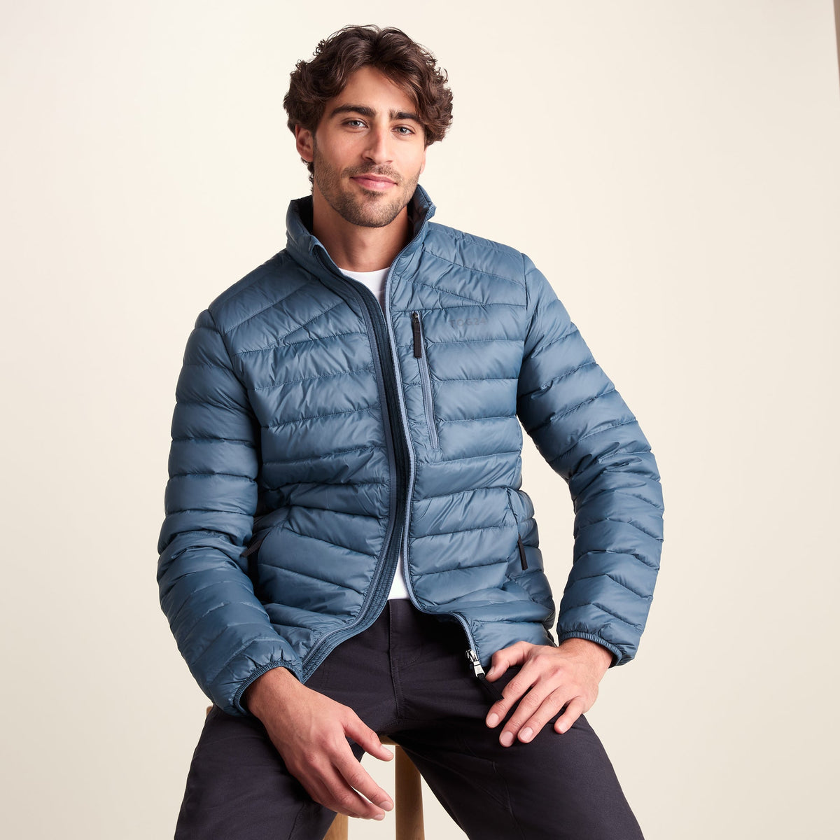 North Mens RDS Certified Down Jacket - Arctic Blue - Image 4