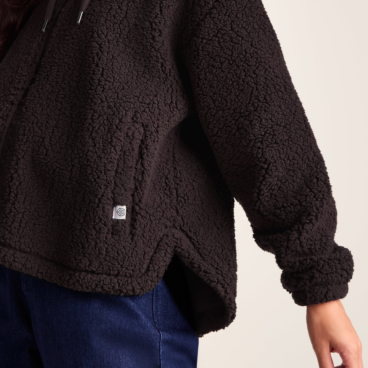 Olivia Womens Relaxed Fit Sherpa Fleece - Chocolate Brown - Image 6