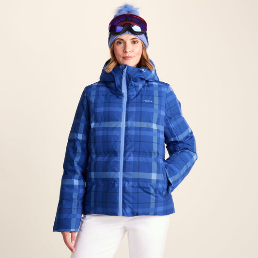 Orelle Womens Insulated Ski Jacket - Cobalt Blue Check