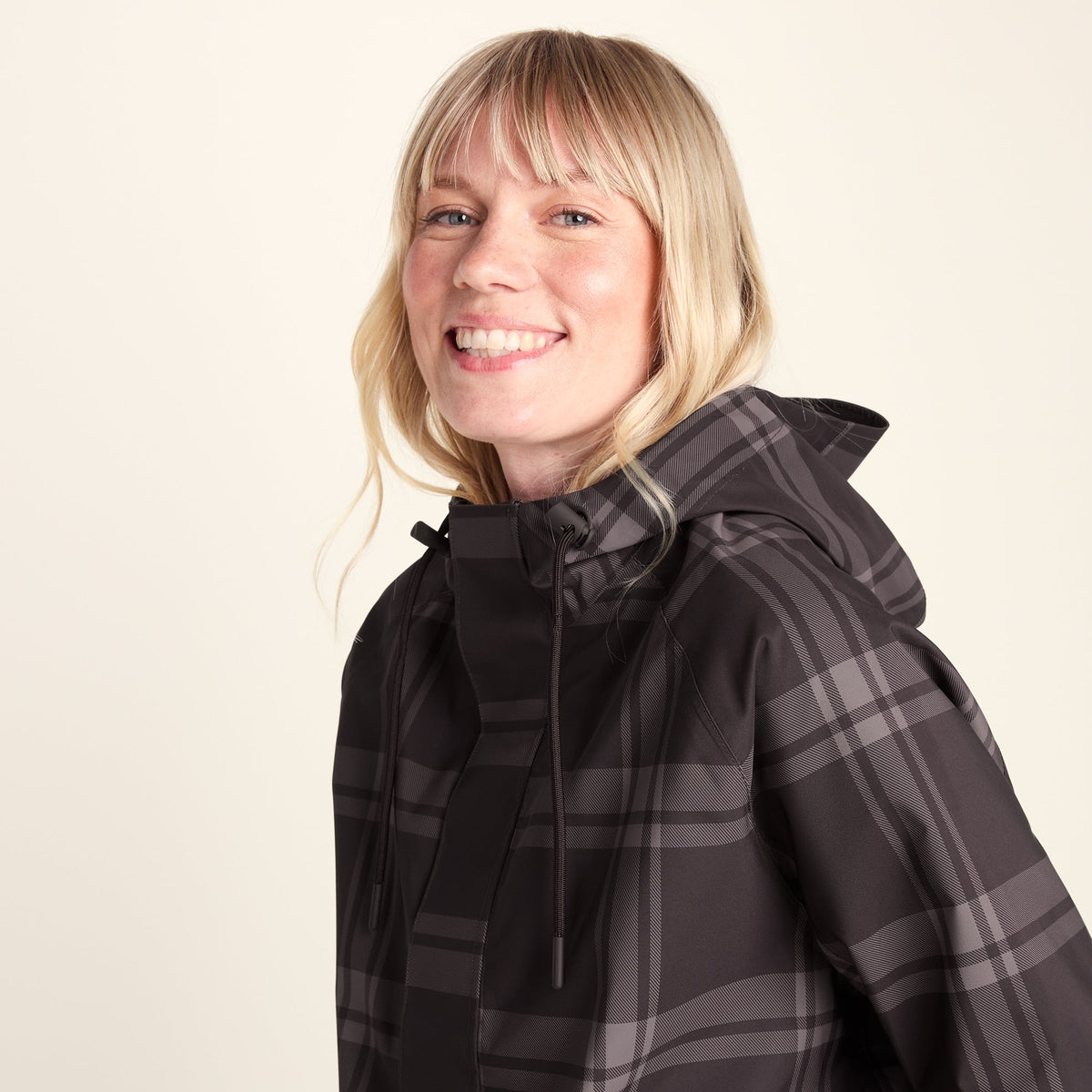 Ortega Womens Checked Waterproof Coat - Chocolate Brown - Image 6