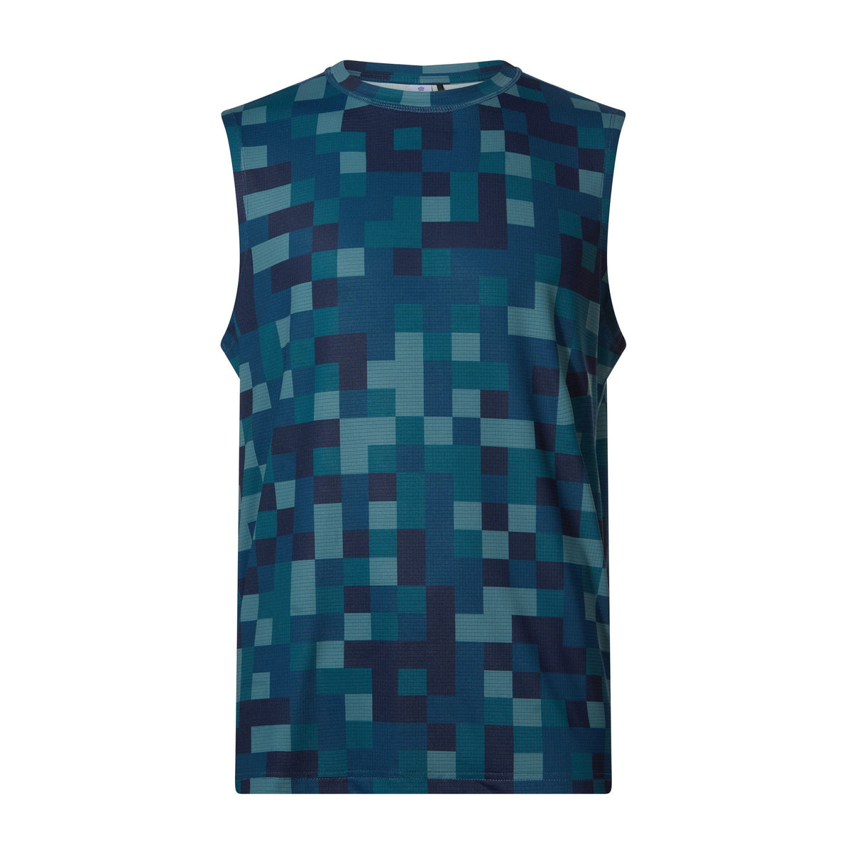 Pablo Mens Performance Vest - Inky Blue Pixel Print - Image 8