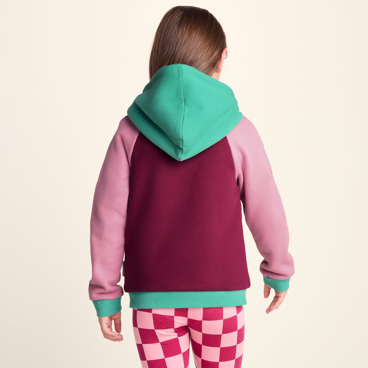Portland Shaun the Sheep Kids Supersoft Sherpa Lined Hoodie - Candy Floss/Beetroot Red - Image 4