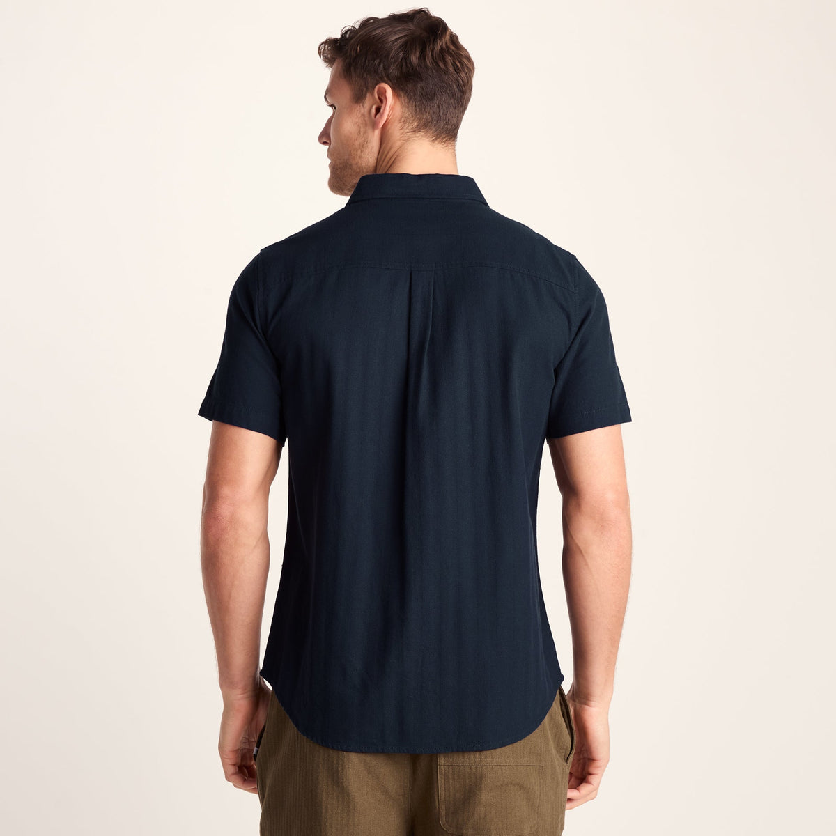 Preston Mens 100% Cotton Supersoft Short Sleeve Shirt - Indigo - Image 5