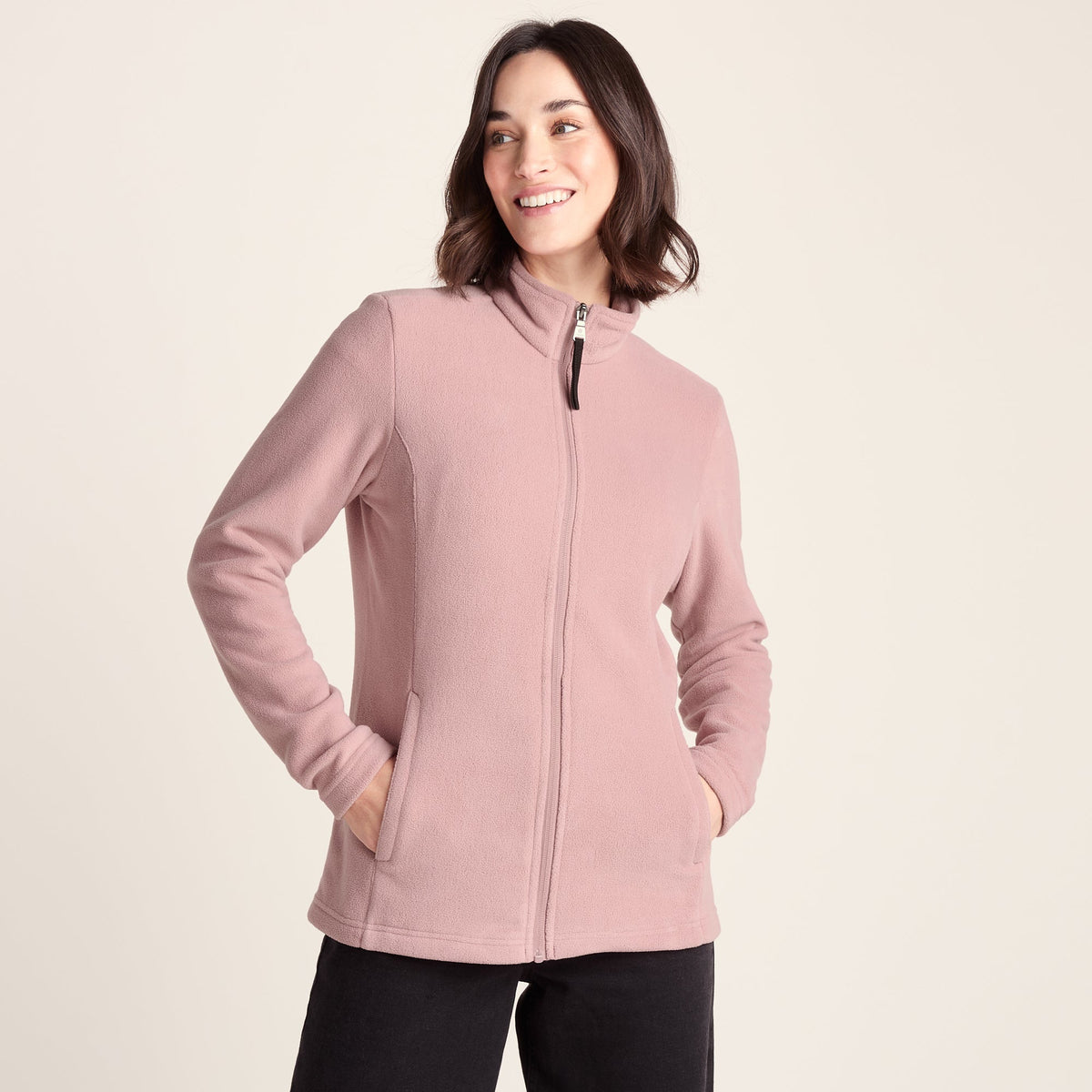 Revive Womens Fleece Jacket - Faded Pink - Image 3